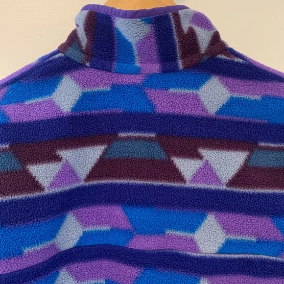 Patagonia Lightweight Synchilla Snap-T Fleece Pullover Purple Blue Aztec print - Picture 7 of 17